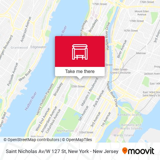 Saint Nicholas Av/W 127 St map