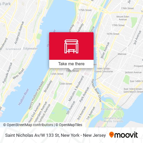 Mapa de Saint Nicholas Av/W 133 St