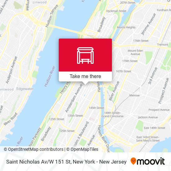 Saint Nicholas Av/W 151 St map