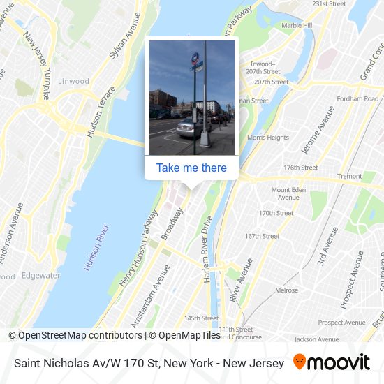 Saint Nicholas Av/W 170 St map
