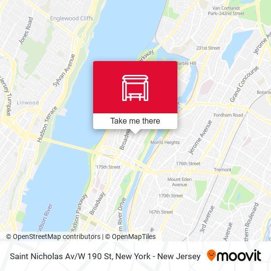 Mapa de Saint Nicholas Av/W 190 St