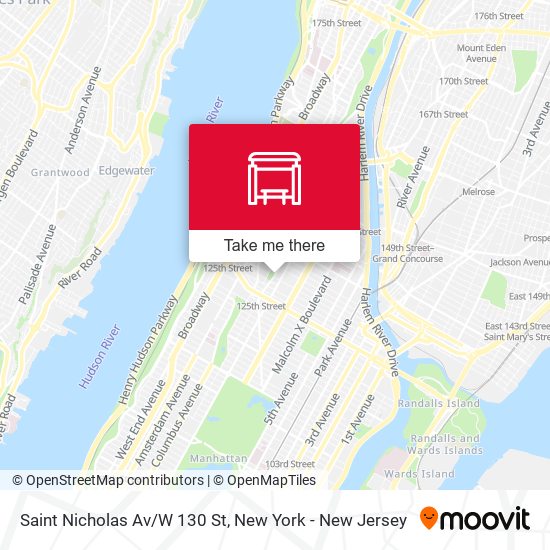 Saint Nicholas Av/W 130 St map