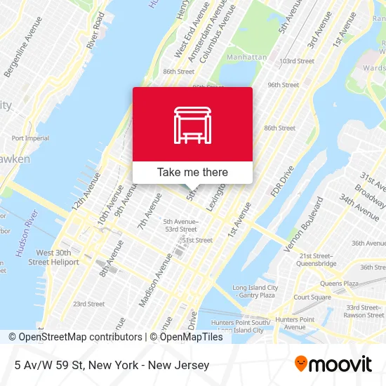 5 Av/W 59 St map