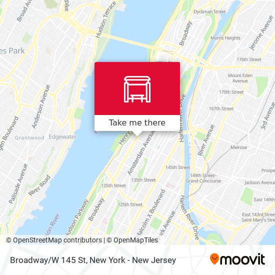 Broadway/W 145 St map