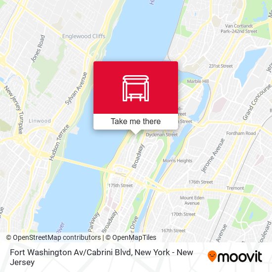 Mapa de Fort Washington Av / Cabrini Blvd