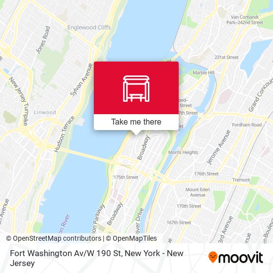 Mapa de Fort Washington Av/W 190 St