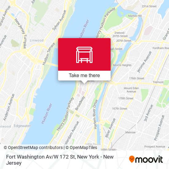 Mapa de Fort Washington Av/W 172 St