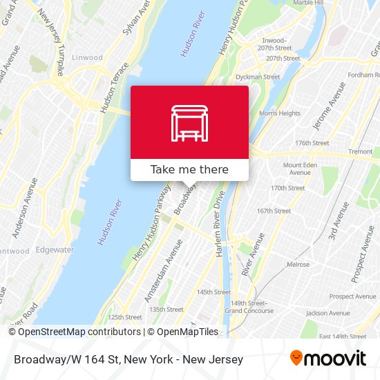 Broadway/W 164 St map