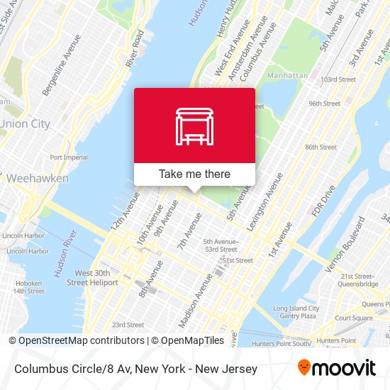 Columbus Circle/8 Av map