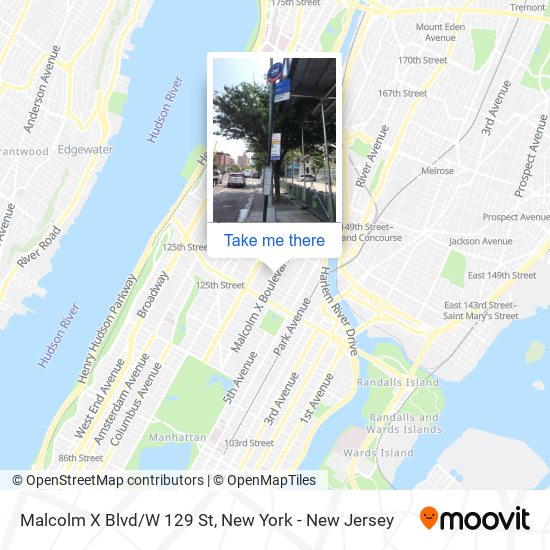 Malcolm X Blvd/W 129 St map