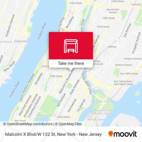 Malcolm X Blvd/W 132 St map