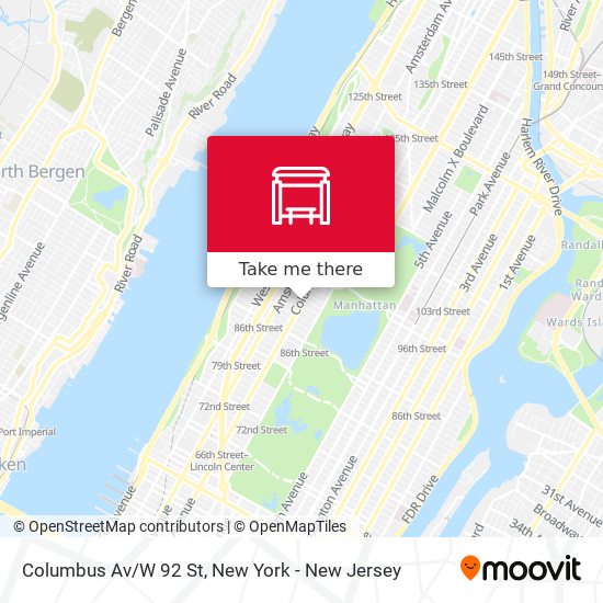 Mapa de Columbus Av/W 92 St
