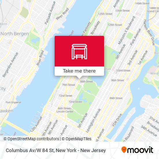 Mapa de Columbus Av/W 84 St