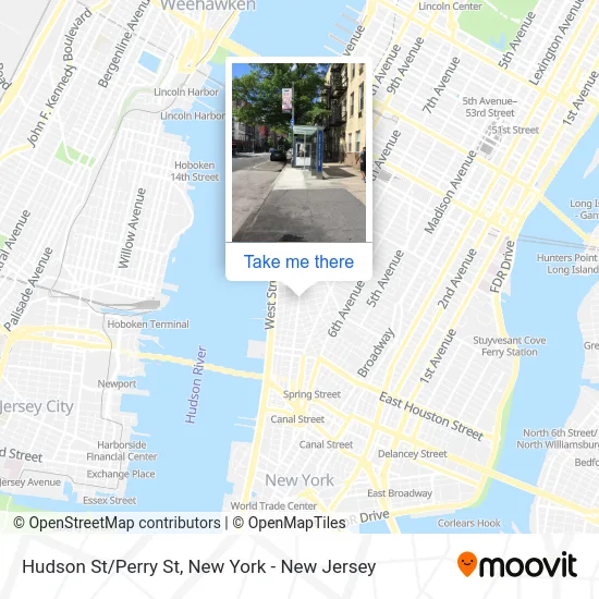 Hudson St/Perry St map