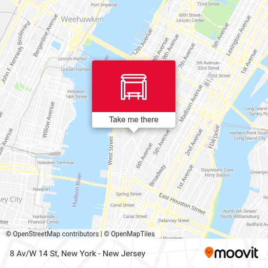8 Av/W 14 St map