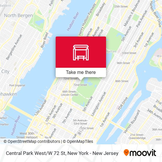 Mapa de Central Park West/W 72 St