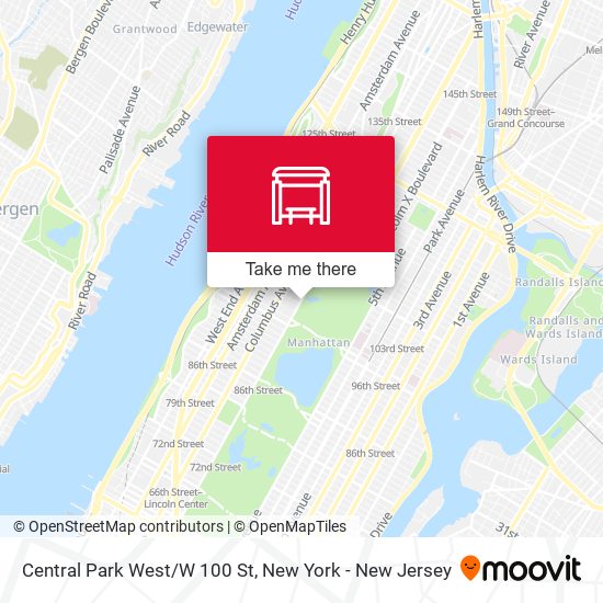 Mapa de Central Park West/W 100 St