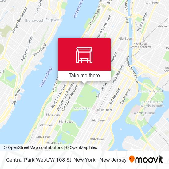 Mapa de Central Park West/W 108 St