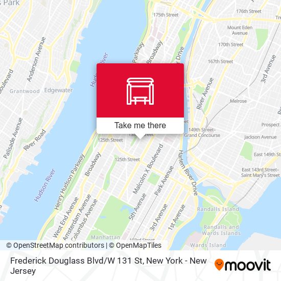 Mapa de Frederick Douglass Blvd / W 131 St