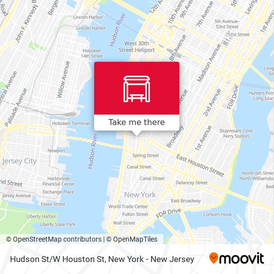Mapa de Hudson St/W Houston St
