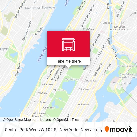 Mapa de Central Park West/W 102 St