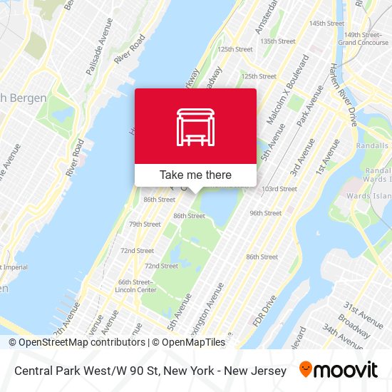 Mapa de Central Park West/W 90 St