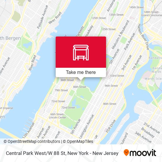 Mapa de Central Park West/W 88 St
