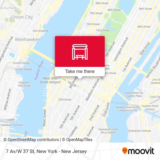 7 Av/W 37 St map