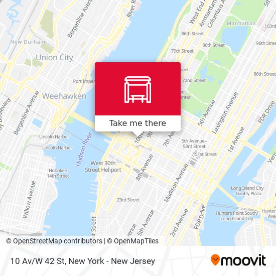 Mapa de 10 Av/W 42 St