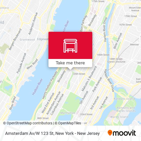 Mapa de Amsterdam Av/W 123 St