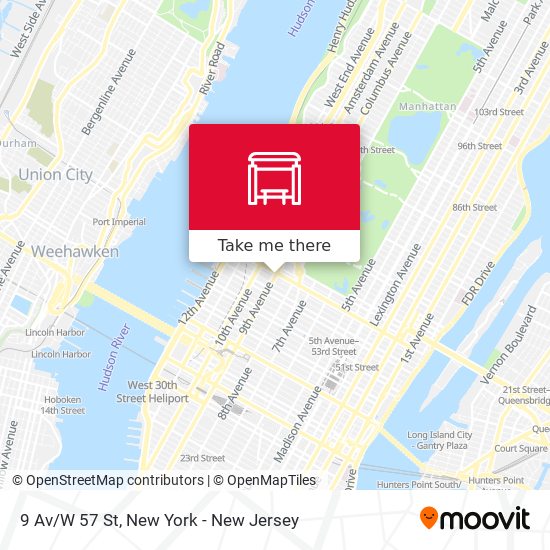 Mapa de 9 Av/W 57 St