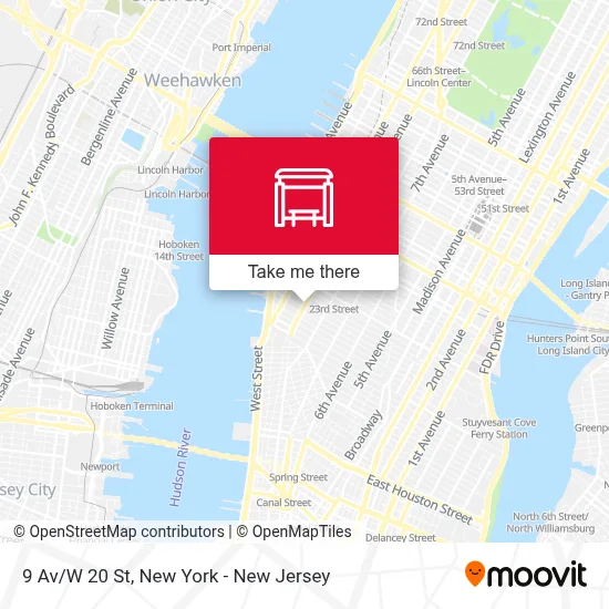 9 Av/W 20 St map