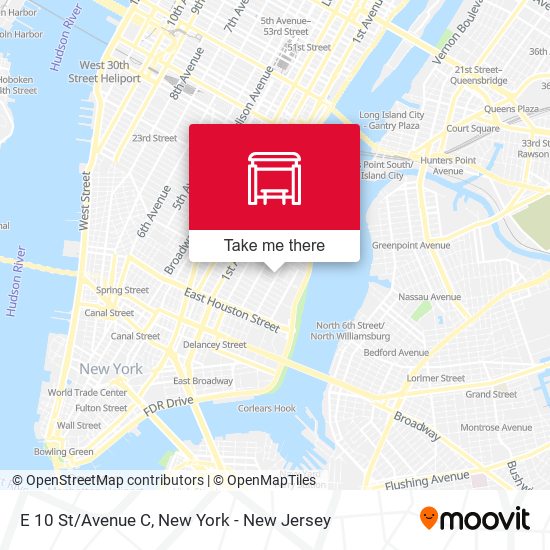 Mapa de E 10 St/Avenue C