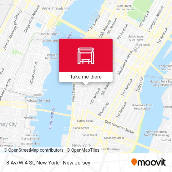 8 Av/W 4 St map