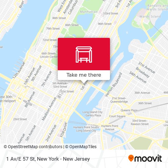 1 Av/E 57 St map