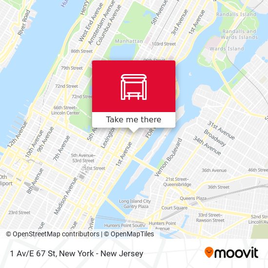 1 Av/E 67 St map