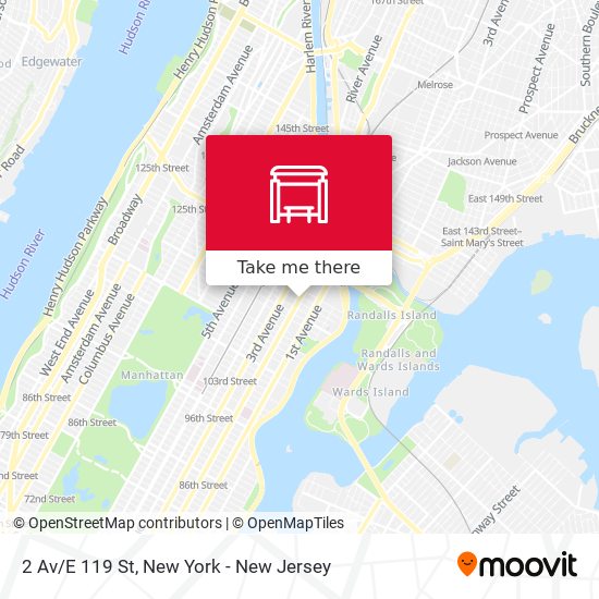 2 Av/E 119 St map