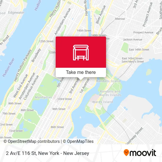 2 Av/E 116 St map