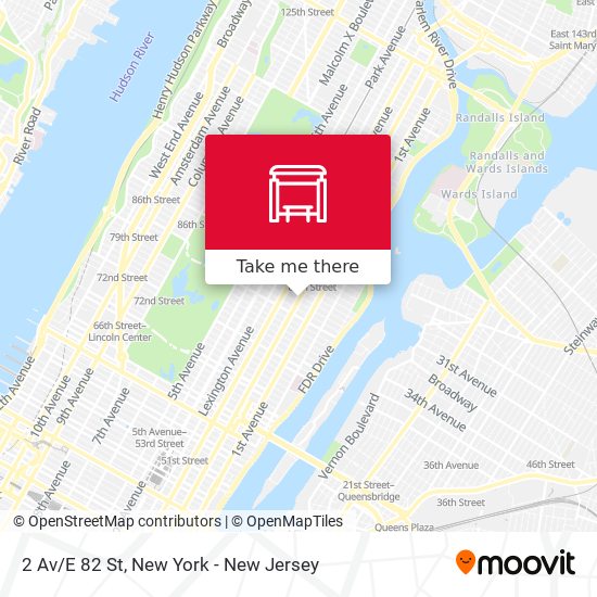 2 Av/E 82 St map