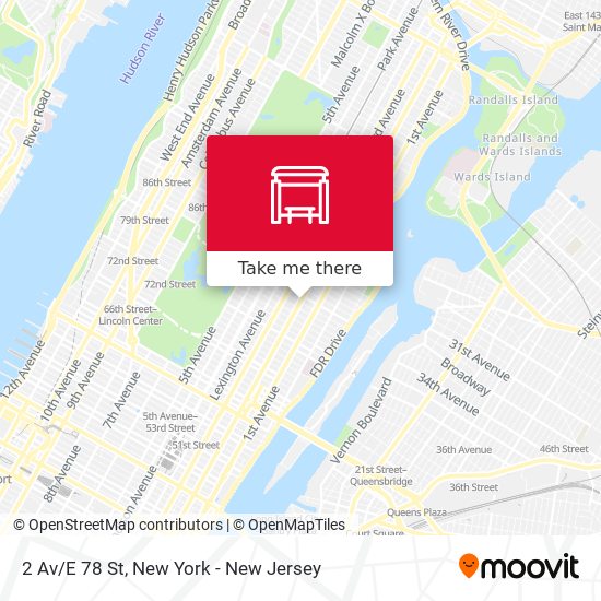 2 Av/E 78 St map