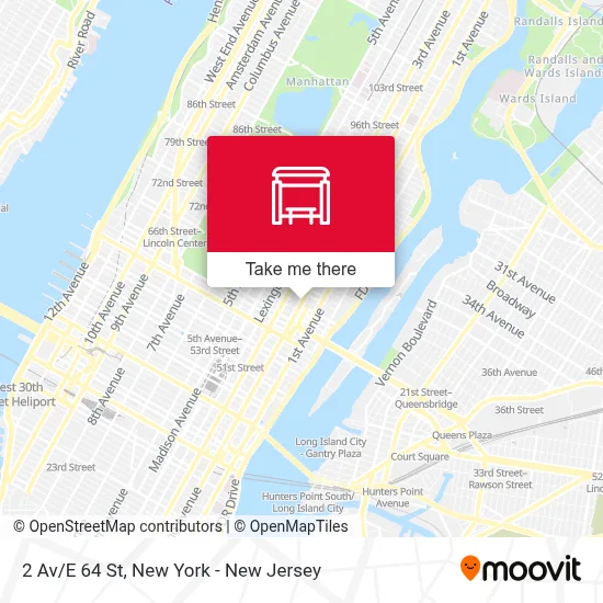 2 Av/E 64 St map