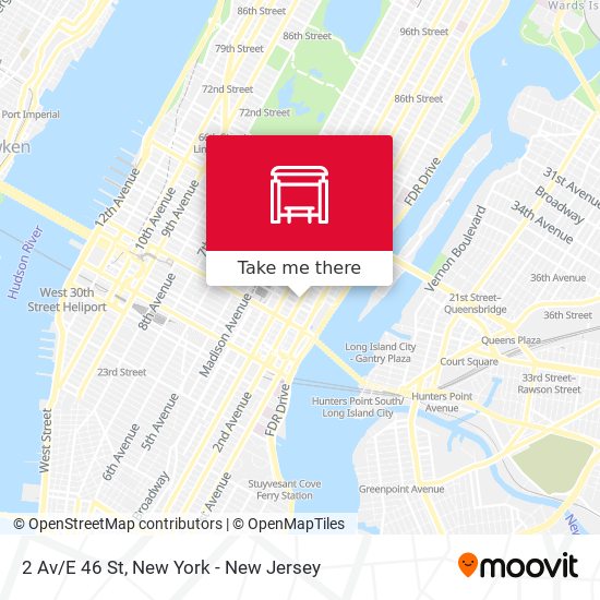 Mapa de 2 Av/E 46 St