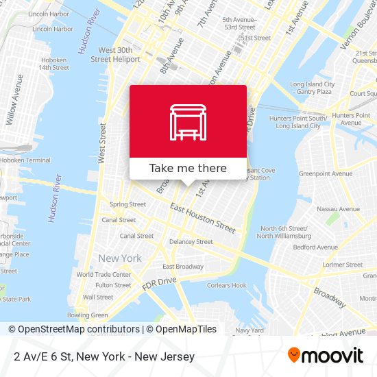 2 Av/E 6 St map