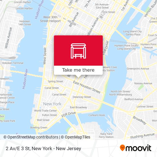 2 Av/E 3 St map