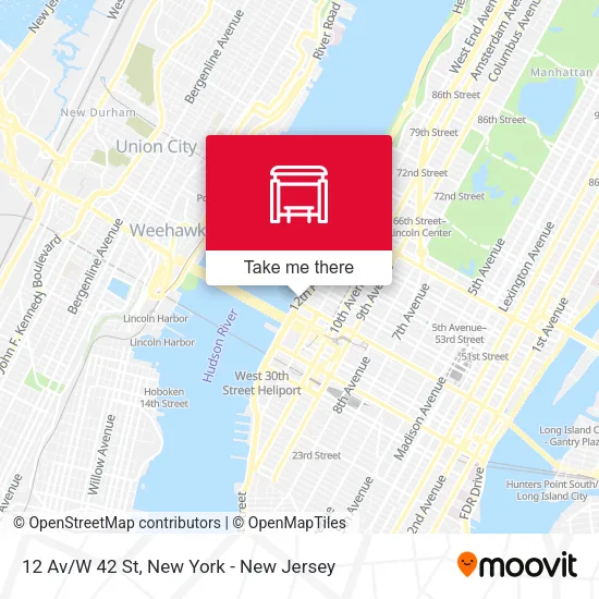 12 Av/W 42 St map