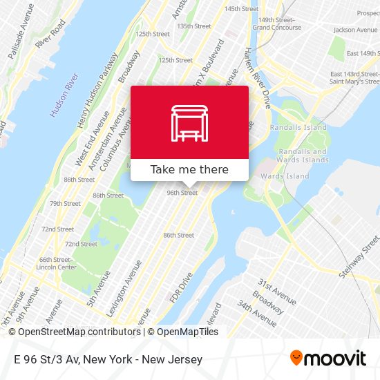 E 96 St/3 Av map