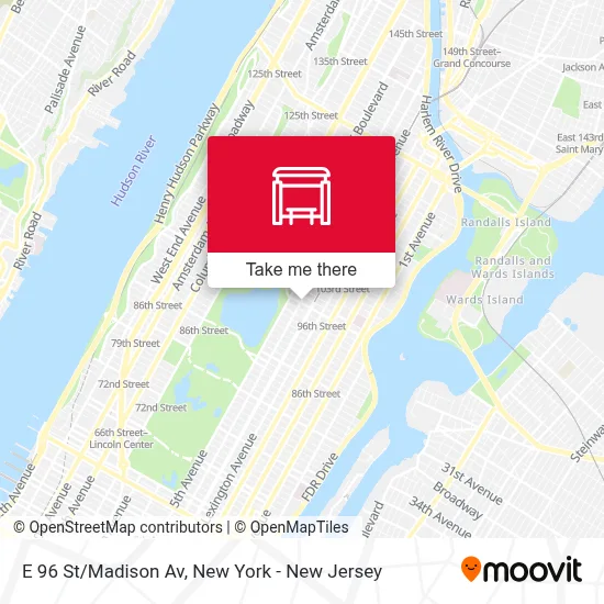 E 96 St/Madison Av map
