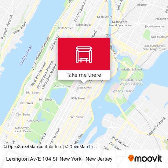 Mapa de Lexington Av/E 104 St