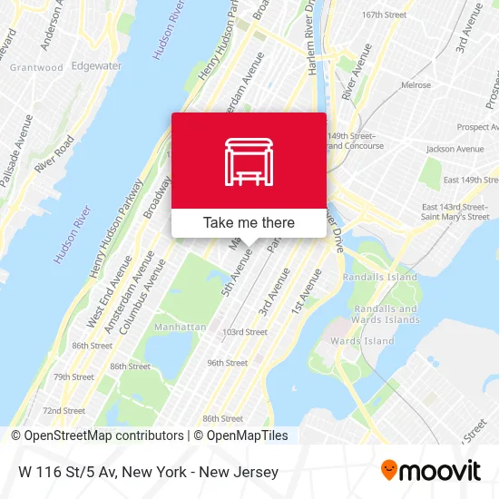 W 116 St/5 Av map
