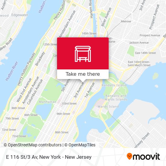 Mapa de E 116 St/3 Av
